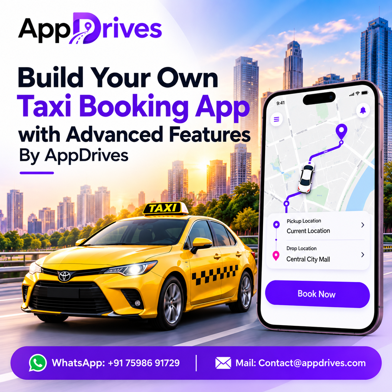 Build Your Own Taxi Booking App with Advanced Features By AppDrives