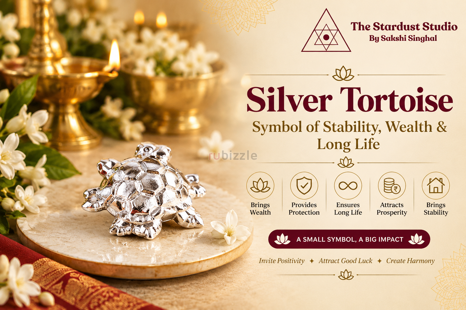 Shop Silver Tortoise Online at Best Price | The Stardust Studio