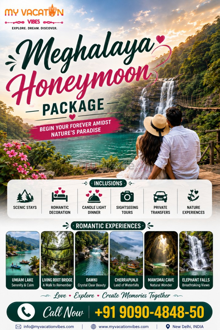 Exclusive Meghalaya Honeymoon Package +91 9090-4848-50