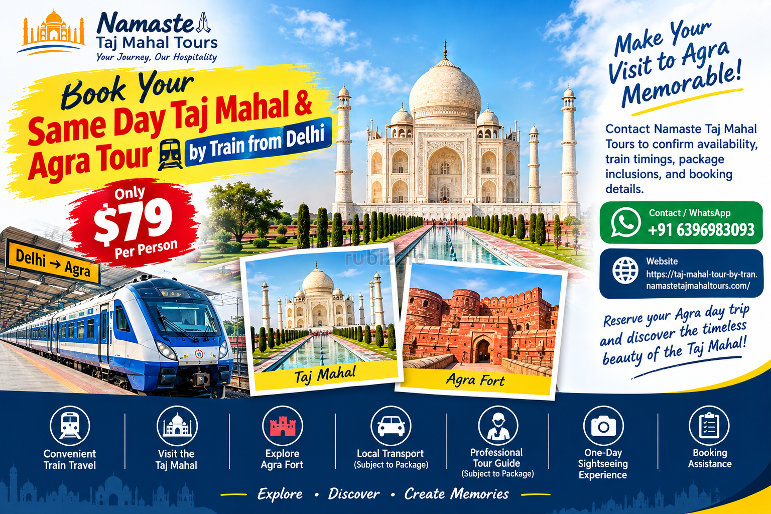 Same Day Taj Mahal Tour from Delhi