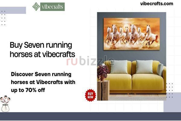 Seven Running Horses Wall Art for Modern Homes-Vibecrafts