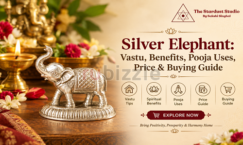 Buy Pure Silver Elephant Online at Best Price | The Stardust Studio