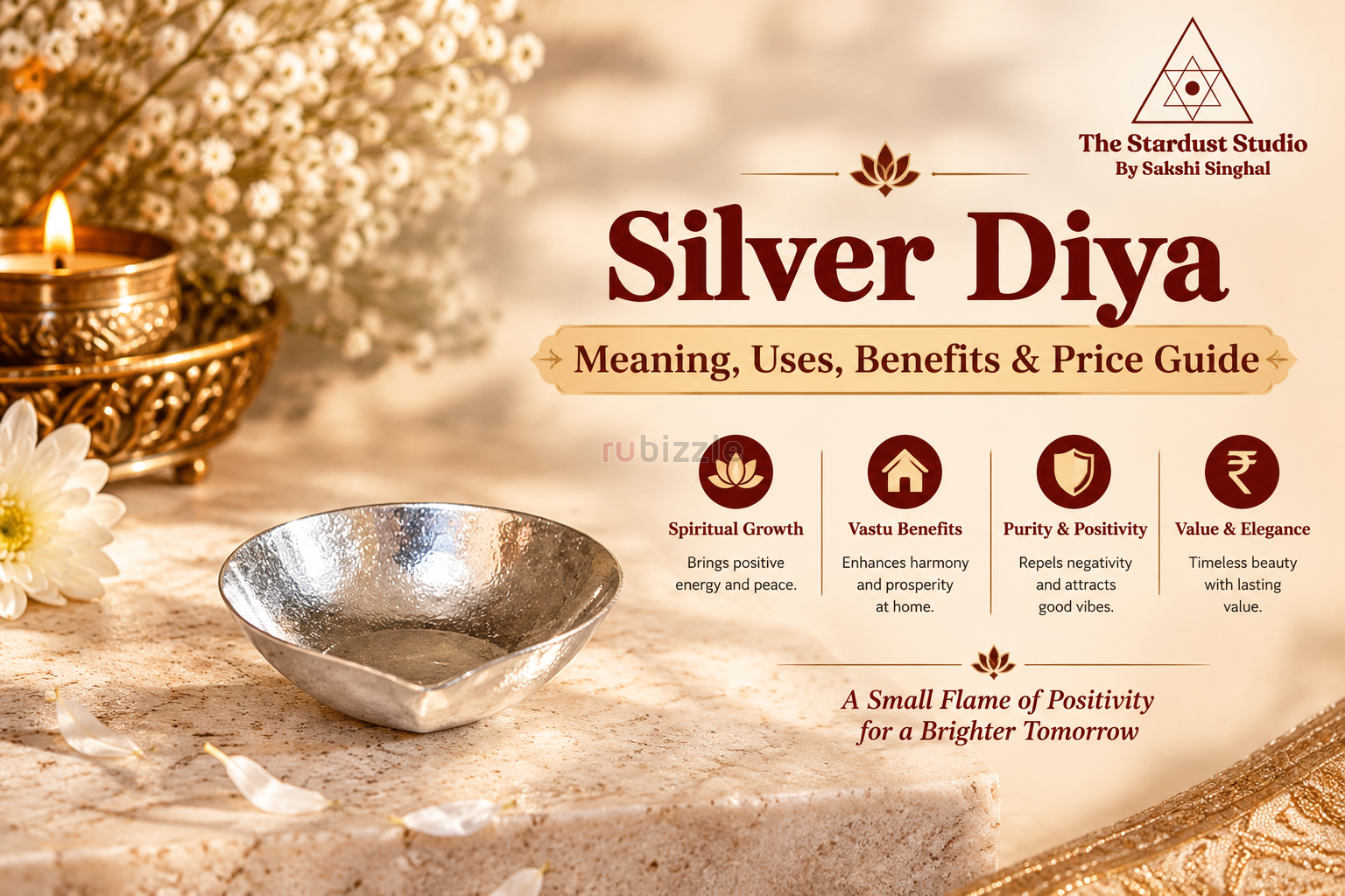Buy Pure Silver Diya Online at Best Price | The Stardust Studio