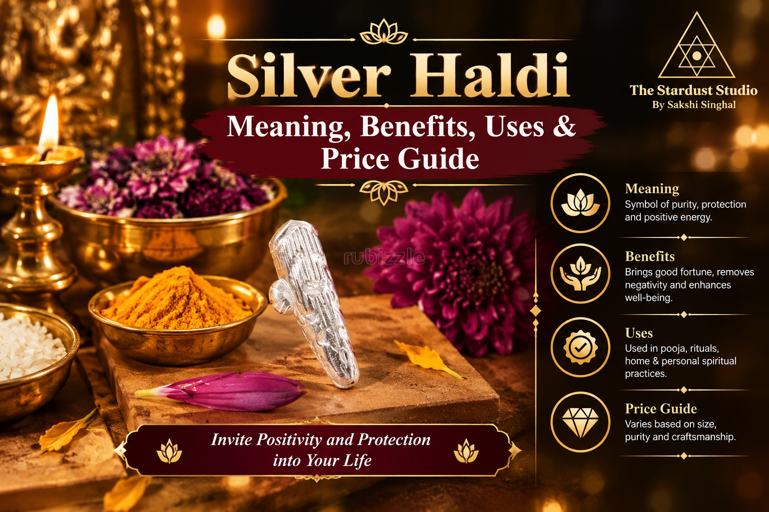 Shop Pure Silver Haldi Online at Best Price | The Stardust Studio